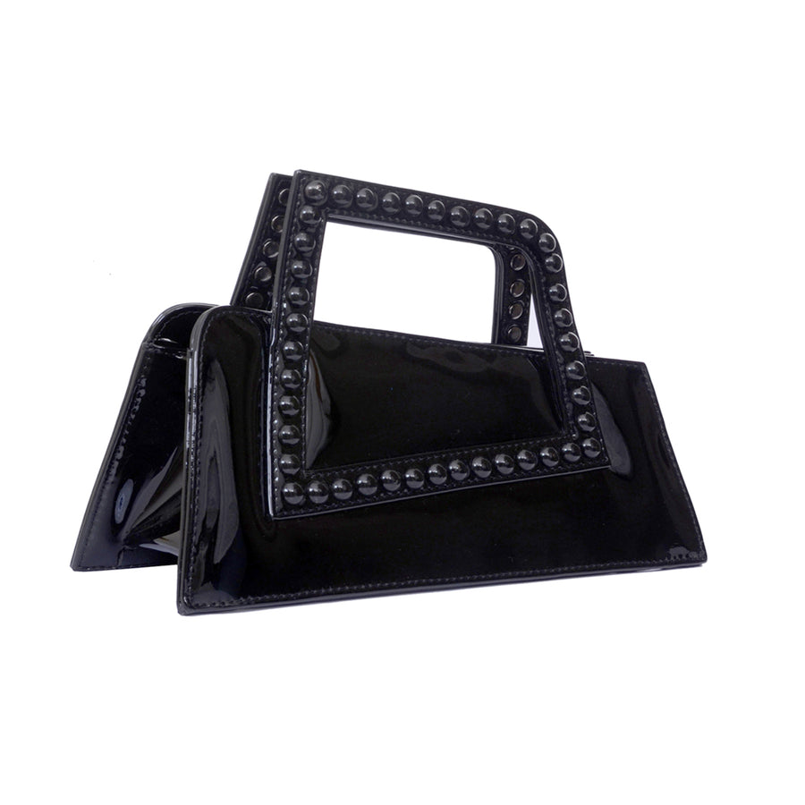 Jalila - Patent Black - Top Handle Bag