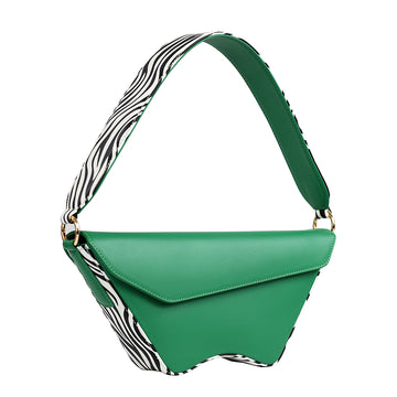 Nadira - Green x Zebra - Shoulder Bag